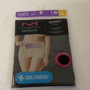 Maidenform black boyshort underwear shape wear